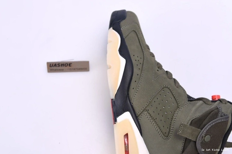 Jordan Travis 6 Air CN1084-200 Medium Jack Olive Scott Cactus 0323